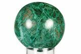 Polished Malachite & Chrysocolla Sphere - Peru #252645-1